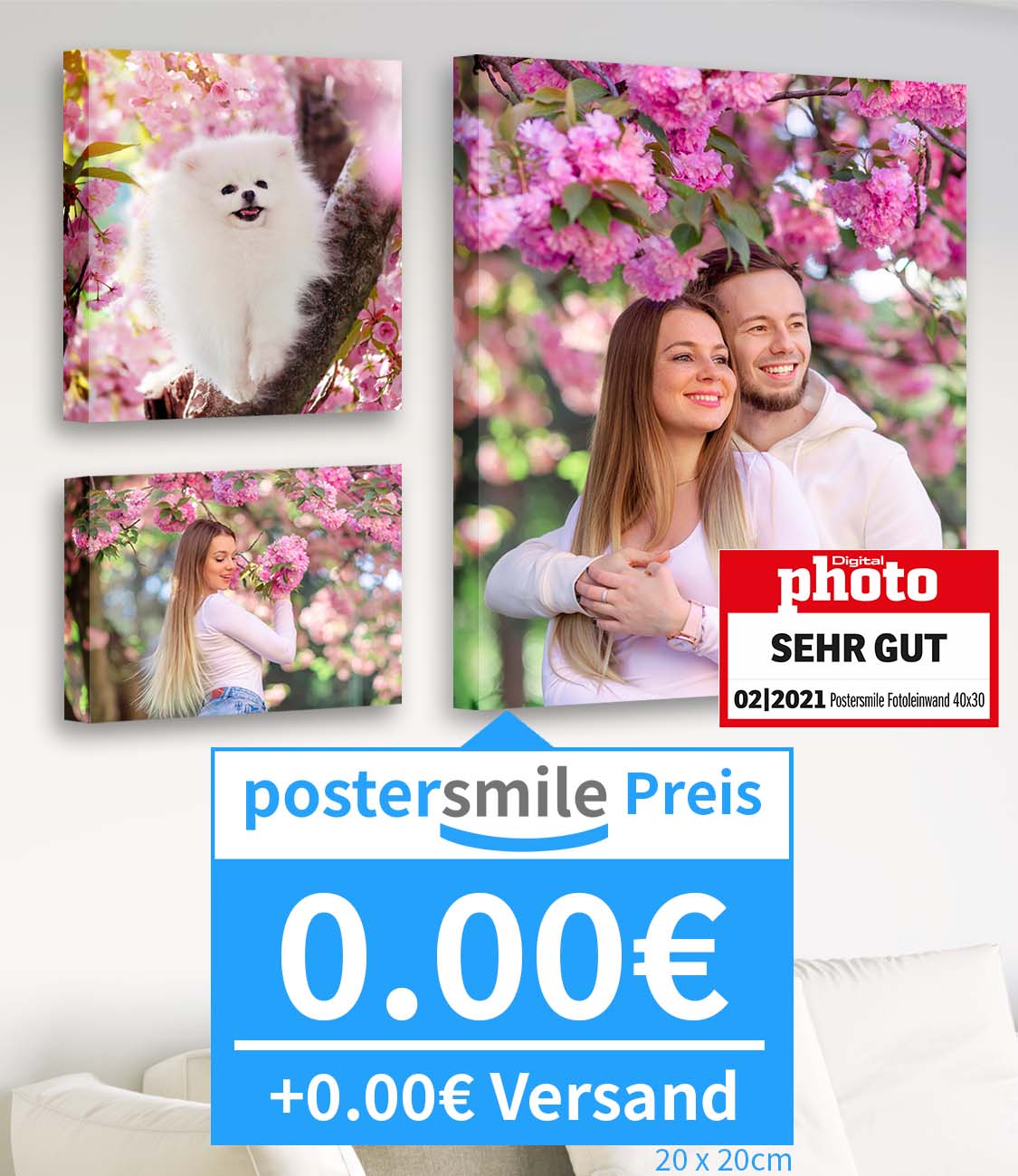 Fotoleinwand günstig - Foto auf Leinwand Preisvergleich postersmile.de vs. Aldifotos.de