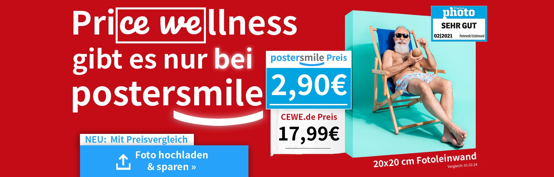 Fotoleinwand günstig - Foto auf Leinwand Preisvergleich postersmile.de vs. CEWE.de