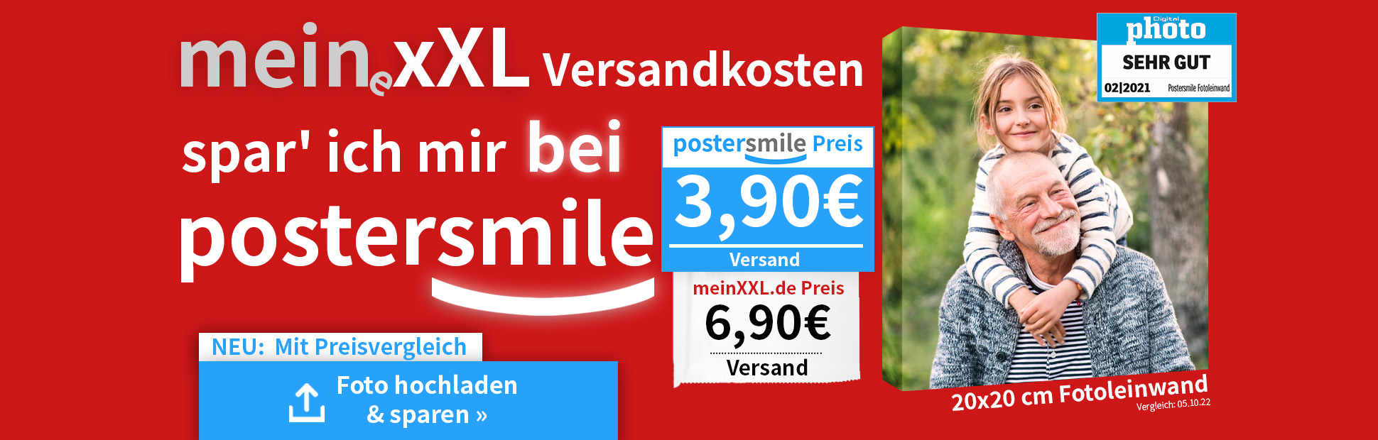 Fotoleinwand günstig - Foto auf Leinwand Preisvergleich postersmile.de vs. meinxxl.de