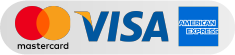 Zahlung per Mastercard, Visa, American Express