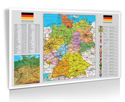 Deutschland politisch - Poster 90x60cm