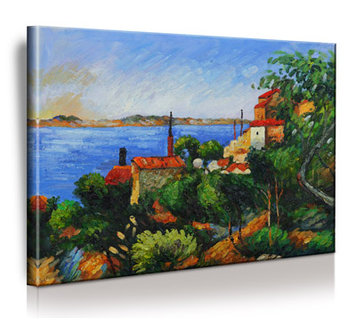 Paul Cézanne - La Mer Al'Estaque - Bild auf Leinwand mit Keilrahmen