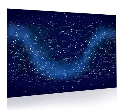 WELTNEUHEIT / XXL Magische einzigartige Sternenhimmel-Karte - Nachts: Funkelnd leuchtender Sternenhimmel / Fluoreszierend (Limited Edition)